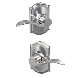 Accent Lever with Camelot Trim Hall & Closet Lock